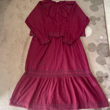 사만사 모스모스 랜덤 자수 원피스 블라우스 셋업