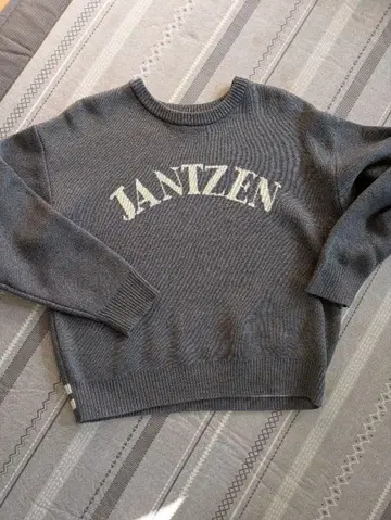 JANTZEN 그레이 로고 스웨터 M 사이즈