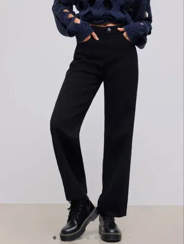 Cider Denim 블랙 스트레이트 데님 XS (Jp S)