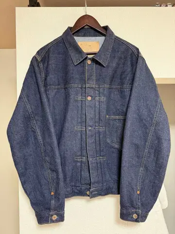 아나크로노옴 프론트 턱 데님 자켓