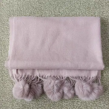 대형 스톨 모자 꽁지 숄 베이지