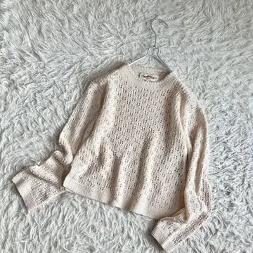 빈티지 레어 상하이탄() 비즈 무늬 편직 니트 레어