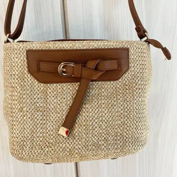 베이지와 브라운의 숄더백