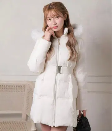 LIP SERVICE 볼륨 퍼 페이크 다운 코트 S 아이보리