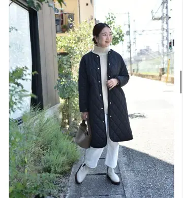 [수축 있음] OURHOME 고급 울 하이넥 니트 화이트