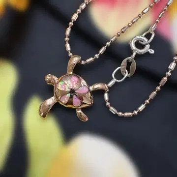 새상품 호누 핑크 오팔 목걸이 하와이안 주얼리 실버 925