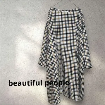 뷰티풀 피플 체크 울 원피스 M