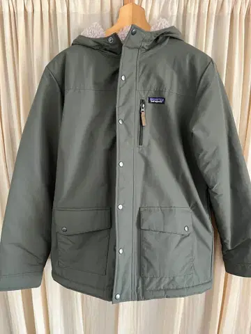Patagonia 후드 부착 자켓 그린 키즈 XXL