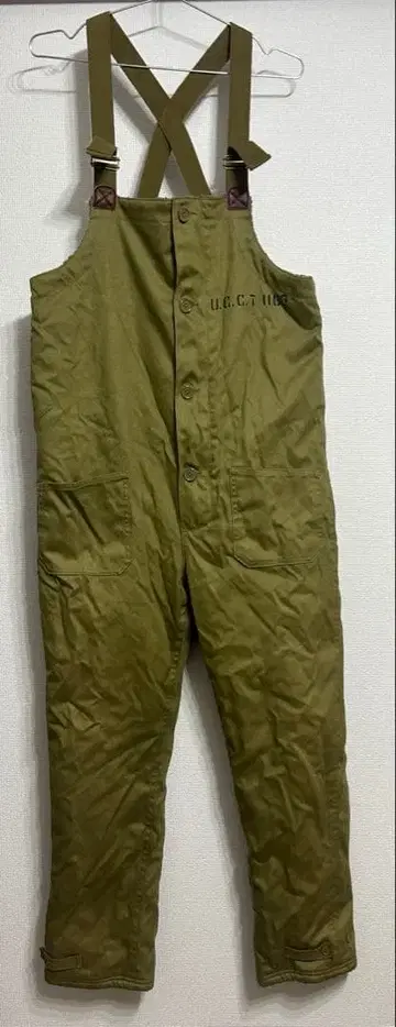 UNCROWD 언클라우드 오버롤 데크 팬츠 올리브색 38