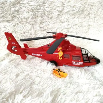사운드 & 라이트 소방 구조 헬리콥터 빨간색 헬리콥터
