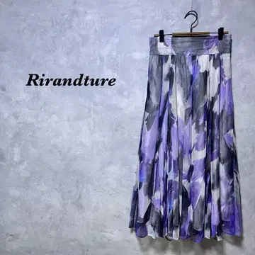 리랜드트루 롱 스커트 플리츠 튤 퍼플 M 3845