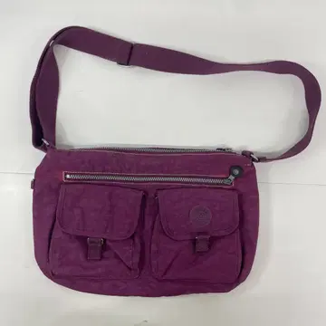 Kipling 퍼플 나일론 숄더백 C6