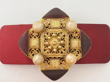 rada BIGIOTTERIE 이탈리아제 헤어 머리핀 골드 레드