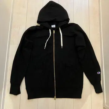 챔피온 리버스 위브 풀 집업 후드티 블랙 집업