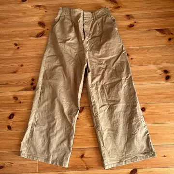 베이지 와이드 팬츠 L 사이즈