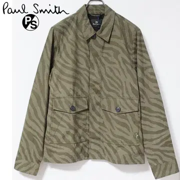 미사용 PS 폴스미스 제브라 패턴 코튼 자켓 M 사이즈 카키