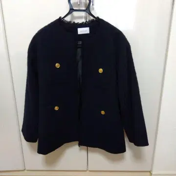 그린 레이블 릴랙싱 프린지 자켓 네이비