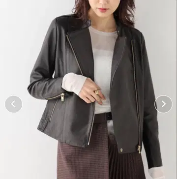 noble 램 가죽 라이더 자켓