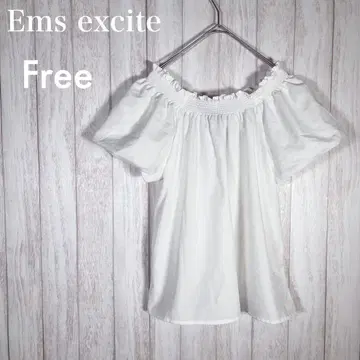 엠즈 엑사이트 봉긋한 소매 옷깃 밴딩 뒷 리본 프리 사이즈 비침 봄/여름