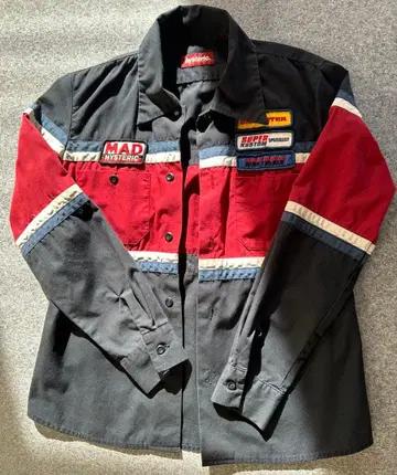 스트라이프 디자인 워크 셔츠