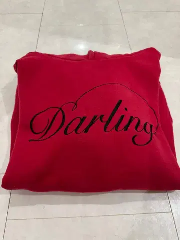 Darich darling 로고 후드 트레이닝복 빨간색 속기모!!
