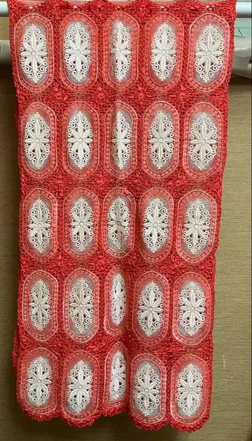 순수 실크 리본 손뜨개질 레이스 스톨 숄