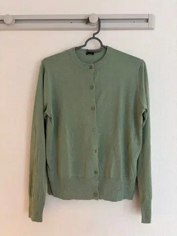 Mila Owen 그린/라메 니트 크루 가디건/긴팔/라메 믹스 가디건