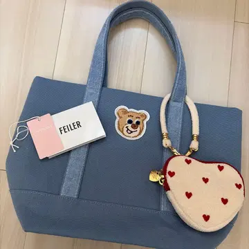 페이러 라브라리 올드 테디 와펜 토트백 라이트 블루