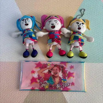 타케시타 파라다이스 봉제 인형 키링 3체 세트 아이리 DX 파우치 세트