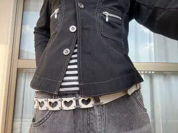 가죽 벨트 하트 페어리 그런지 위시코어 y2k 헤이세이