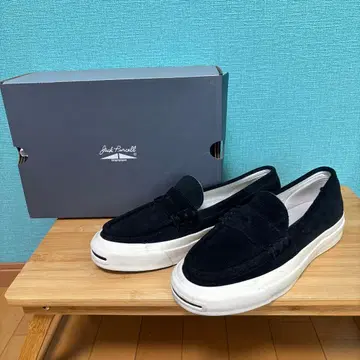 Jack Purcell 블랙 스웨이드 로퍼 스니커즈