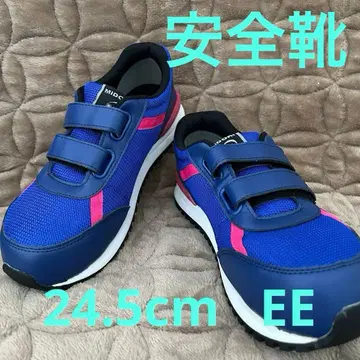 MIDORI 안전화 파랑과 핑크 스니커즈 벨크로(매직) 24.5EE