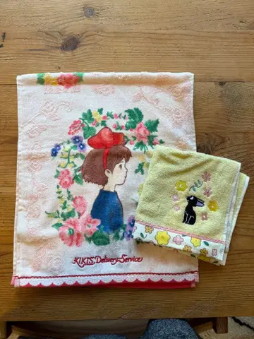 마녀 배달부 키키 타월과 손수건 세트 미사용