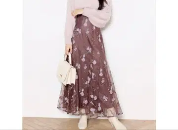 새 상품 택 포함 MERCURYDUO 보타니컬 자수 머메이드 스커트