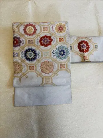 니시진 비단 꽃무늬 나고야 오비