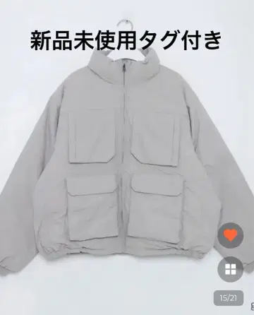 nugu 멀티 포켓 다운 M gray down jacket