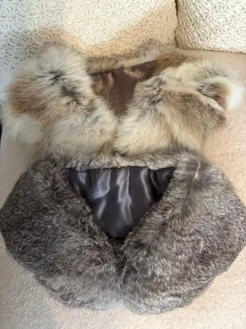 엘레강트한 퍼 옷깃형 머플러 토끼털 2종류