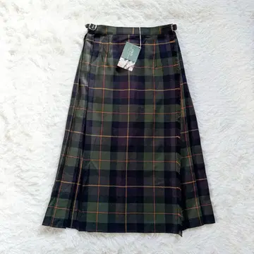 택 포함 오닐 오브 더블린 체크 랩스커트 그린 74cm