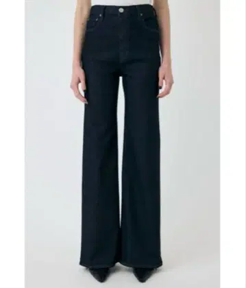 [택 포함 새상품] MOUSSY 플레어 데님 24inch 원워시