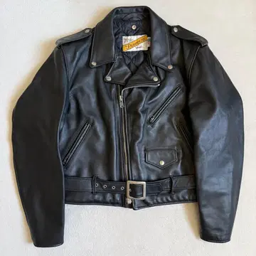 Schott 618 더블 라이더 자켓 블랙 44 바이커 태그