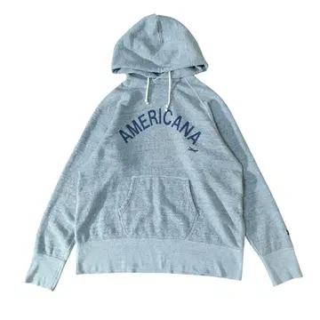 아메리카나 아치 로고 프린트 쭈리 후드티 M 멜란지 그레이 일본제