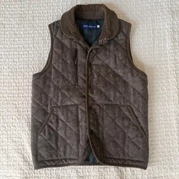 Urban Research 퀼팅 베스트 브라운 남성용