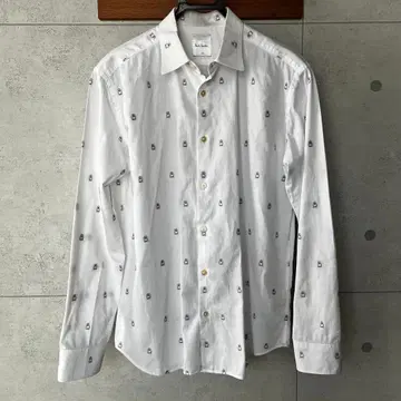 Paul Smith 폴스미스 긴팔 유령 패턴 셔츠 화이트