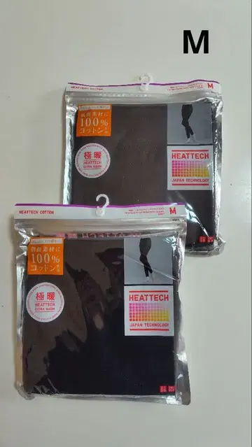 유니클로 울트라 웜 히트텍 코튼 레깅스 (10부 기장) M 2개 세트