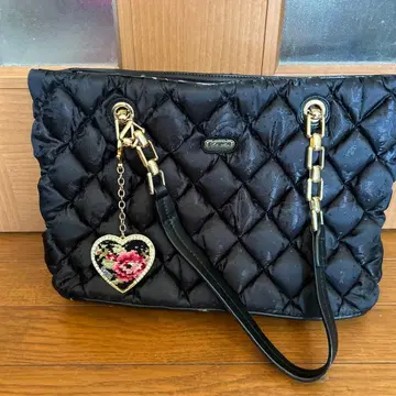 퀼팅 블랙 숄더백