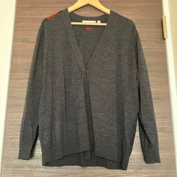 유니클로 ANYA HINDMARCH 가디건 XL 다크 그레이