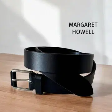 마가렛호웰 가죽 벨트 블랙 실버 버클