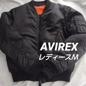AVIREX 아치 로고 MA-1 리버서블 자켓 블랙