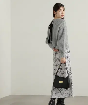 PROPORTION BODY DRESSING 리본 무늬 롱 스커트