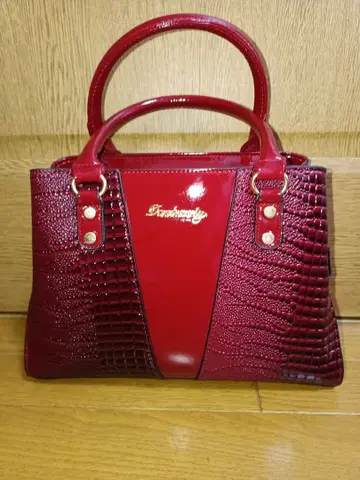 레드 크로커다일풍 핸드백